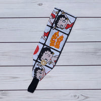 Handmade Buttoned Headbands - White Betty Boop