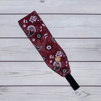 Handmade Buttoned Headbands - Aggie Paisley