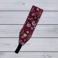 Handmade Buttoned Headbands - Aggie Paisley