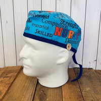 Handmade Buttoned Scrub Caps - A Nurse is...