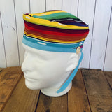 Handmade Buttoned Scrub Caps - Yellow Serape