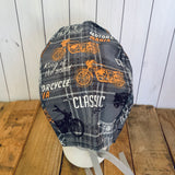 Handmade Buttoned Scrub Caps - Motorcycles