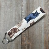 Handmade Wristlet Keychain - Sitting Pretty - Cats