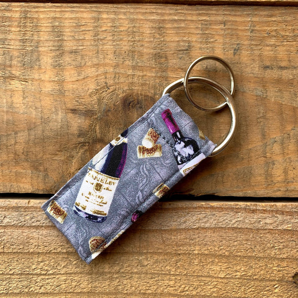 Handmade Key Fob - Wine a Little, Laugh a Lot