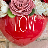 Rae Dunn Love Wall Heart Planter with Gnome