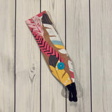 Handmade Buttoned Headbands - Boho Feathers