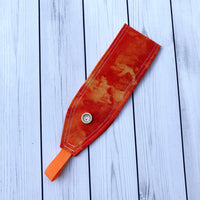 Handmade Buttoned Headbands - Batik Orange