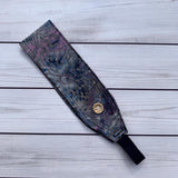 Handmade Buttoned Headbands - Purple/Pink/Blue Floral