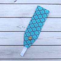 Handmade Buttoned Headbands - Turquoise & Teal Genie