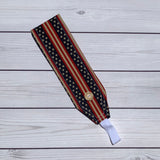 Handmade Buttoned Headbands - Vintage Flag