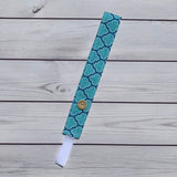 Handmade Buttoned Headbands - Turquoise & Teal Genie