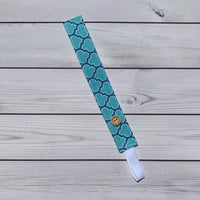 Handmade Buttoned Headbands - Turquoise & Teal Genie