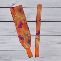 Handmade Buttoned Headbands - Orange Butterflies