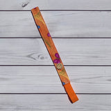 Handmade Buttoned Headbands - Orange Butterflies