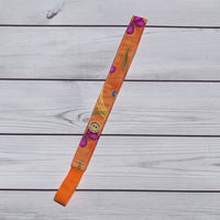 Handmade Buttoned Headbands - Orange Butterflies