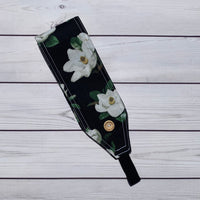 Handmade Buttoned Headbands - Magnolias